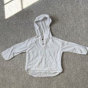 Zara Kids White Hooded linen shirt